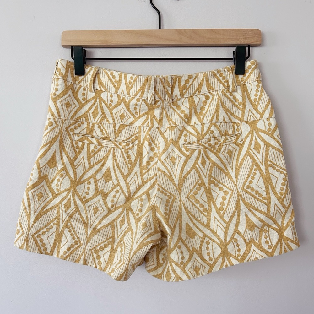 Elevenses by Anthropologie, Mandala Print Shorts, Maize/Cream, Size 2, EUC - Picture 2 of 8